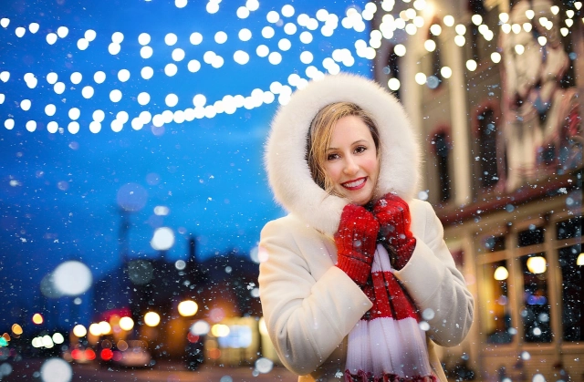 foto de navidad original mujer