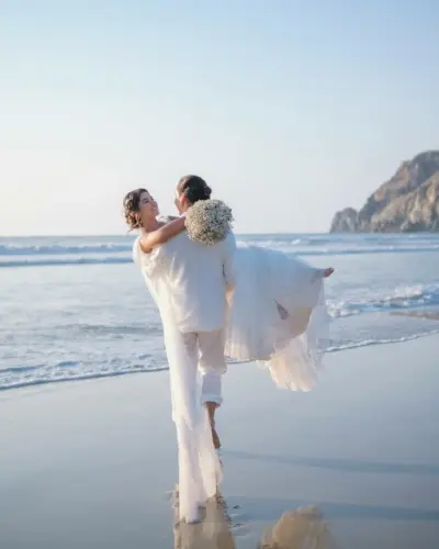 Festejo de bodas en la playa